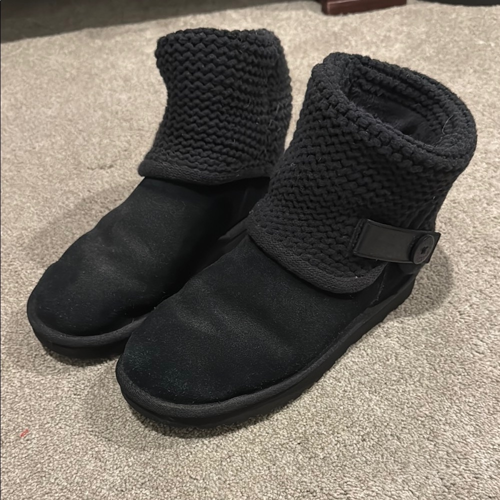 Ugg Knit Cuff Boots (black)